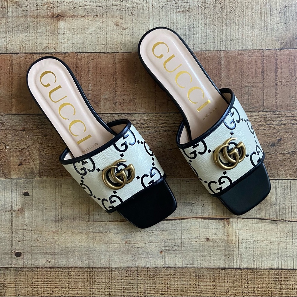 GUCCI Marmont GG leather Slide